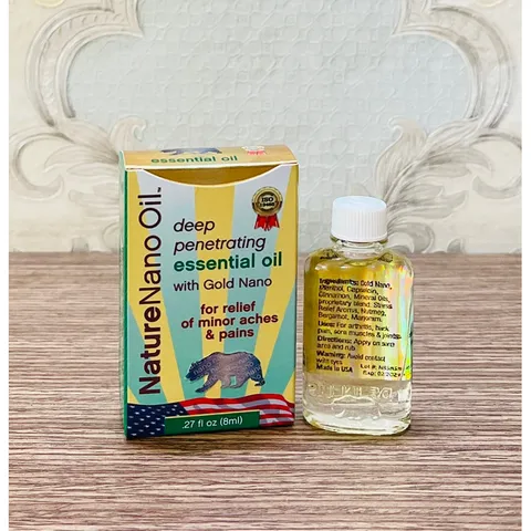 [Date 2029][Hỏa tốc]Dầu con Gấu Nature Nano Oil Nanogize của Mỹ/ dầu nóng con gấu  1 chai 8ml