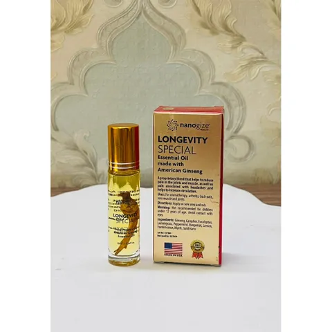 [Date 2029 chai 10ml] Dầu Sâm Nanogize Longevity Special Essential Oil Ginseng 10ml của Mỹ