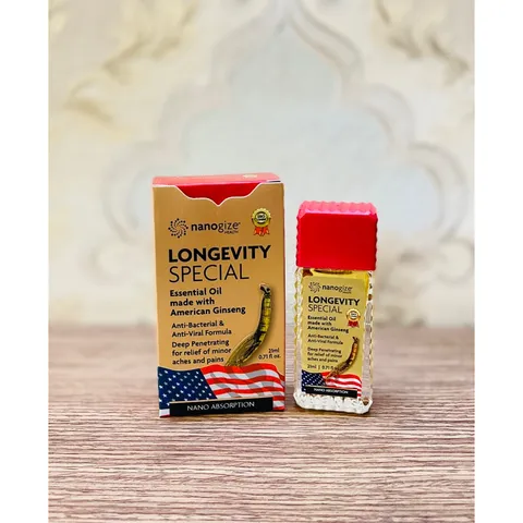 Dầu Sâm Longevity special nanogize của Mỹ 21ml/ Dầu nóng nhân sâm của Mỹ 1 chai 21ml