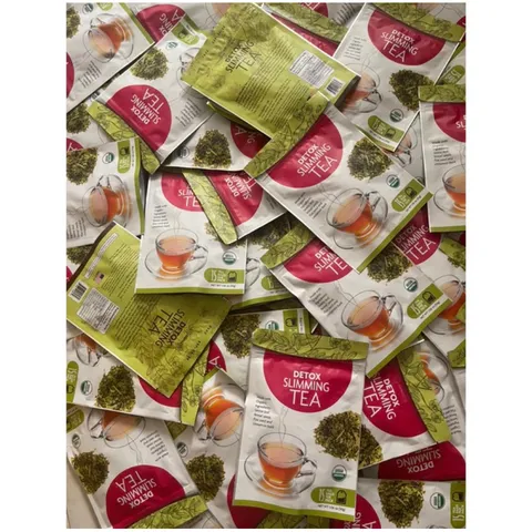 Trà super detox tea/ Detox Slimming tea của Mỹ / Trà thảo mộc Organic của Mỹ 1 gói 15 túi lọc nhỏ 30g