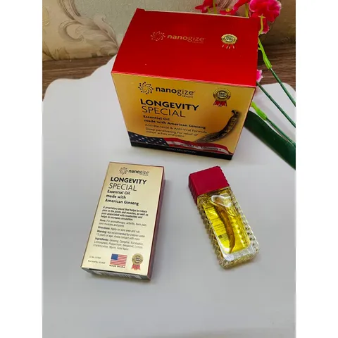 Dầu Sâm Longevity special nanogize của Mỹ 21ml/ Dầu nóng nhân sâm của Mỹ 1 chai 21ml