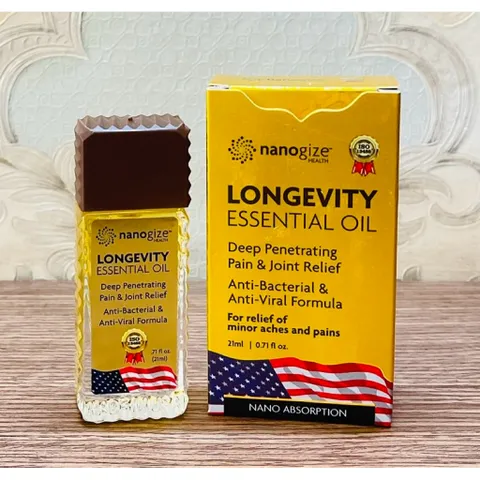 [Date mới, Hoả tốc] Dầu vàng Longevity Essential oil 21ml của Mỹ/ dầu nóng dạng lăn của Mỹ