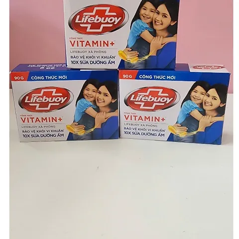 Xà Bông Tắm Lifebuoy Thiên Nhiên 90g, Bảo Vệ Khỏi Vi Khuẩn 10X Sữa Dưỡng Ẩm