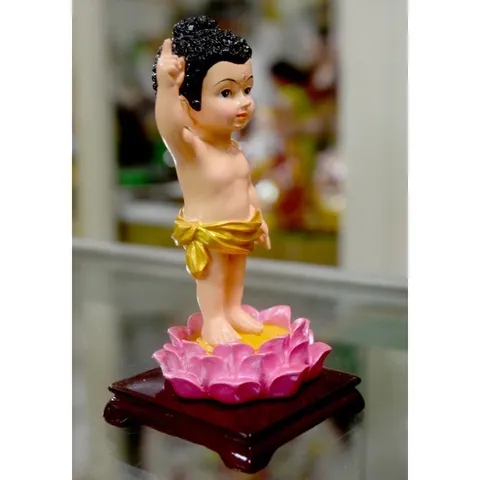 Tượng Đức Phật Đản Sanh Vẽ Màu (Cao 13Cm) Ở Đâu Rẻ Hơn Shop Hoàn Tiền