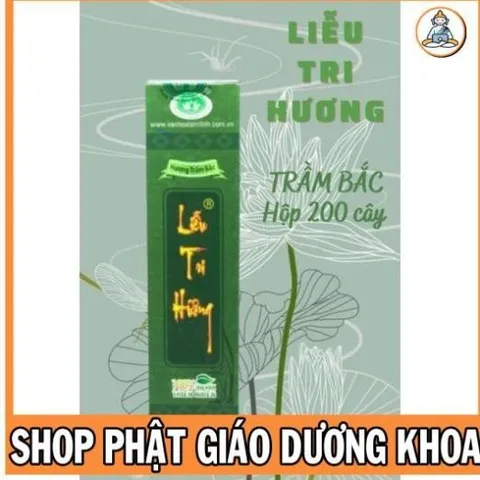 Nhang sạch thảo dược: LIỄU TRI HƯƠNG - Dài 2 tấc - Hộp 200 cây - Nhang Sạch Hương Trầm Bắc, Hương Quế  DƯƠNG KHOA SHOP