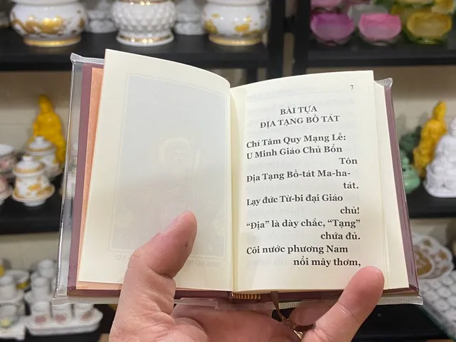 SỔ TAY Kinh Địa Tạng Bồ Tát Bổn Nguyện Mini Bìa Đỏ - HT40