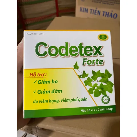 Codetex Forte Giảm ho, giảm đờm, thông thoáng mũi họng 100 viên vienn min tui
