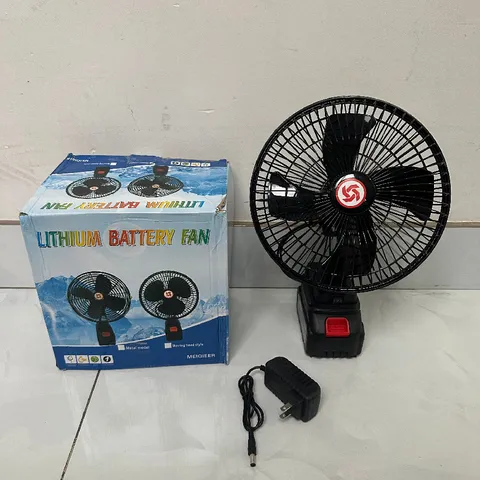 Quạt tích điện dùng pin rời 10 cell 48V Metal model (có xoay)