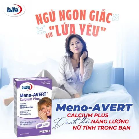 MENO-AVERT CALCIUM PLUS - Viên uống Hỗ trợ sức khỏe xương & nội tiết nữ - Hộp 45 viên - Pháp