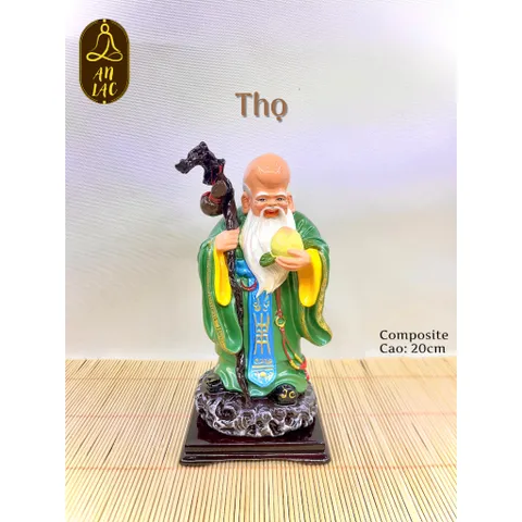 BỘ TƯỢNG PHÚC - LỘC - THỌ CAO 20CM COMPOSITE