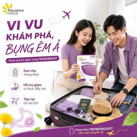 PROBIOBOOST® CONFORT GASTRIQUE - Viên uống men vi sinh Hỗ trợ ức chế HP, giảm trào ngược dạ dày – Hộp 15 viên, Pháp