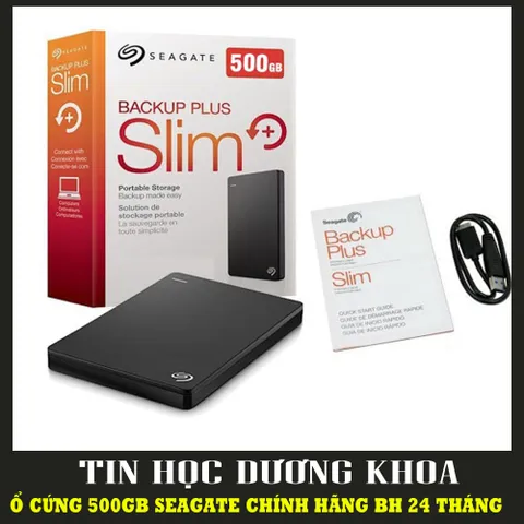 Ổ CỨNG MỚI DI ĐỘNG SEAGATE BACKUP PLUS SLIM 500GB - Ổ cứng di động Seagate 500GB Backup Slim - HDD 500G SEAGATE DI ĐỘNG