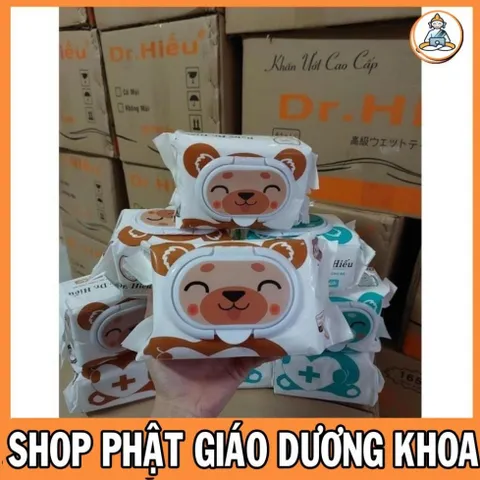 10 GÓI KHĂN ƯỚT AN TOÀN CHO BÉ DR.HIẾU 165G  DƯƠNG KHOA SHOP