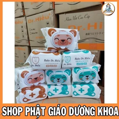 10 GÓI KHĂN ƯỚT AN TOÀN CHO BÉ DR.HIẾU 165G  DƯƠNG KHOA SHOP