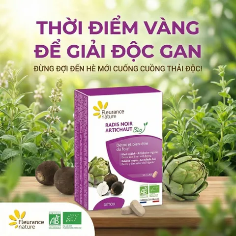 RADIS NOIR-ARTICHAUT BIO - Viên uống giải độc gan, Tăng cường chức năng gan – Hộp 30 viên - Pháp