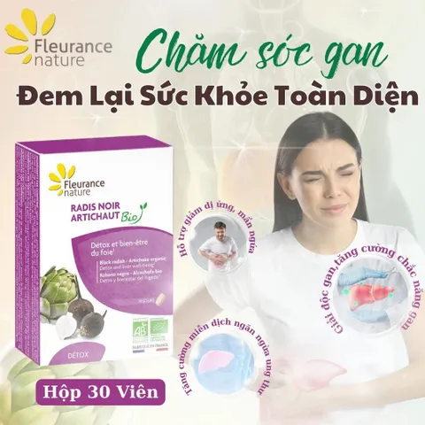RADIS NOIR-ARTICHAUT BIO - Viên uống giải độc gan, Tăng cường chức năng gan – Hộp 30 viên - Pháp