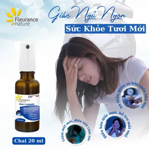 SPRAY SOMMEIL - Xịt ngủ ngon Hỗ trợ điều hòa giấc ngủ, ngủ sâu & ngon hơn – Chai 20ml - Pháp