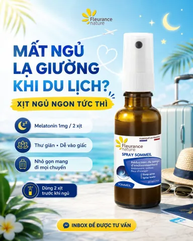 SPRAY SOMMEIL - Xịt ngủ ngon Hỗ trợ điều hòa giấc ngủ, ngủ sâu & ngon hơn – Chai 20ml - Pháp