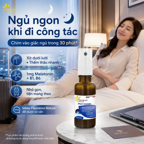 SPRAY SOMMEIL - Xịt ngủ ngon Hỗ trợ điều hòa giấc ngủ, ngủ sâu & ngon hơn – Chai 20ml - Pháp