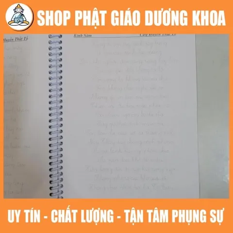 10 QUYỂN VỞ CHÉP KINH CHỮ MỜ SÁM CỬU HUYỀN THẤT TỔ A4 LÒ XO - TU SĨ THIỆN HOÀNG CHEPSAMCUUHUYEN