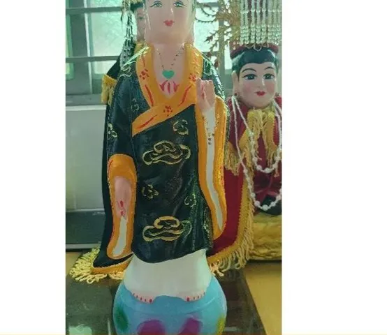 TƯỢNG MẸ DIÊU TRÌ ĐỊA MẪU 42CM ĐẤT NUNG 3 MÀU DƯƠNG KHOA