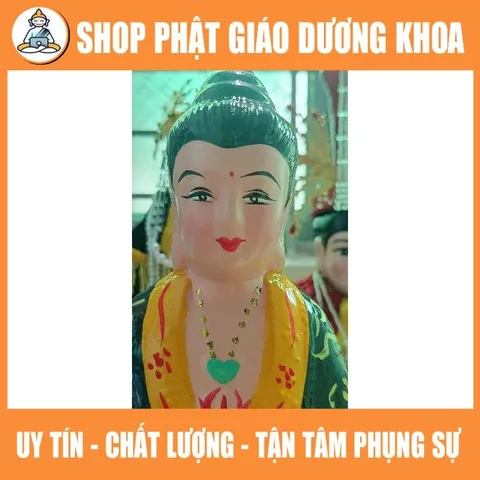 TƯỢNG MẸ DIÊU TRÌ ĐỊA MẪU 42CM ĐẤT NUNG 3 MÀU DƯƠNG KHOA