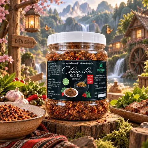 Chẩm Chéo Giã Tay Gia Vị Mắc Khén,Hạt Dổi - Đặc Sản Tây Bắc - 250G