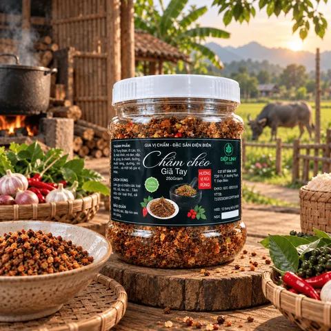 Chẩm Chéo Giã Tay Gia Vị Mắc Khén,Hạt Dổi - Đặc Sản Tây Bắc - 250G