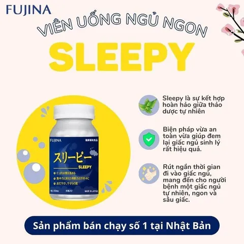 SLEEPY - Hỗ Trợ Ngủ Ngon, Lọ 80 viên