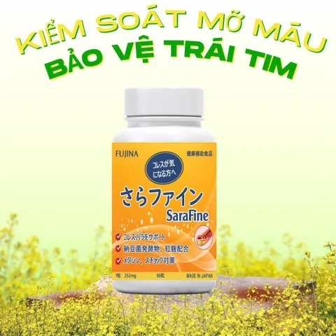 SARAFINE - Giúp Ổn Định Mỡ Máu, Hộp 80 Viên.