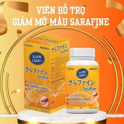 SARAFINE - Giúp Ổn Định Mỡ Máu, Hộp 80 Viên.