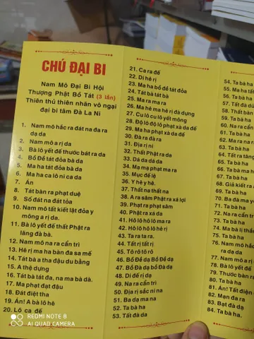 Chú Đại Bi 84 Hoá Thân 10 tờ