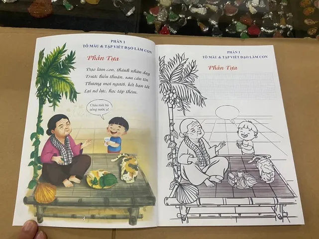 Tập Tô Màu,Tập Viết và Thực Hành đạo làm con cực hay