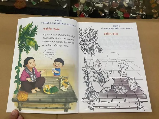 Tập Tô Màu,Tập Viết và Thực Hành đạo làm con cực hay