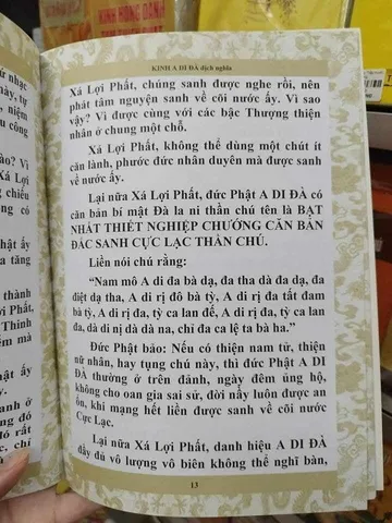 Kinh A Di Đà khổ Lớn bìa cam cực đẹp