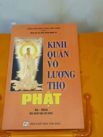 Sổ tay Kinh Quán Vô Lượng Thọ Bìa mềm vàng cực hay