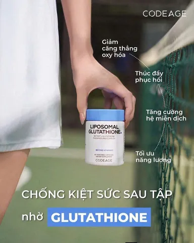 Liposomal Glutathione Codeage 500mg - Hỗ trợ thải độc gan, chống oxy hóa, cải thiện làn da sáng khỏe và đều màu