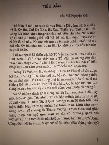 SỔ TAY Sách Hoàng Đế Nội Kinh Tố Vấn – Nguyễn Tử Siêu
