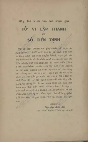 SỔ TAY Số Tiền Định Lập Thành cực hay
