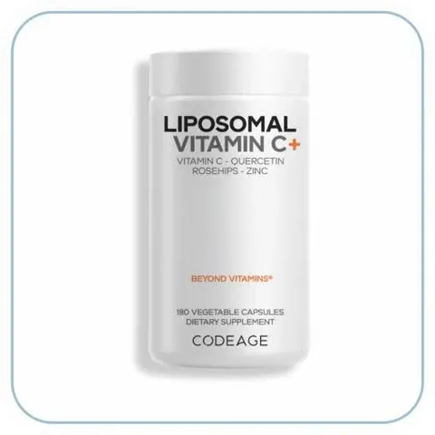 Viên uống hỗ trợ chống oxy hóa, hỗ trợ dưỡng sáng da CodeAge Liposomal Vitamin C 180 Viên