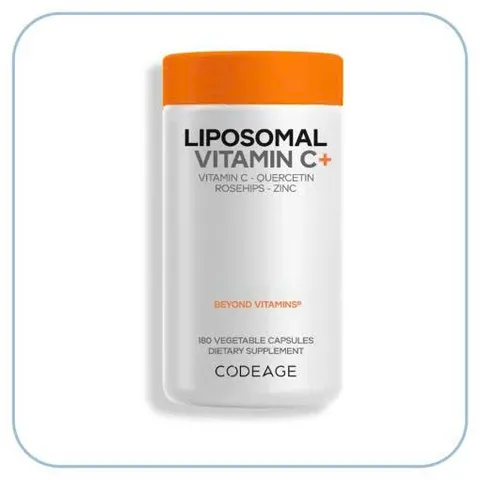 Viên uống hỗ trợ chống oxy hóa, hỗ trợ dưỡng sáng da CodeAge Liposomal Vitamin C 180 Viên