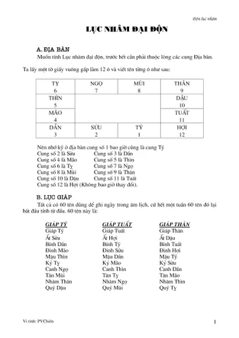 Sổ tay - Lục Nhâm Đại Độn cực hay