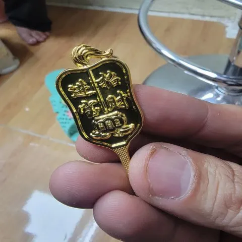 quạt ông địa mạ xi vàng đẹp