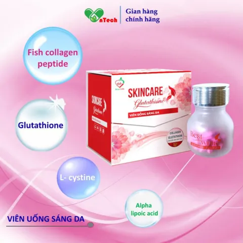 Viên uống trắng da Best Life SkinCare Glutathione ngăn ngừa lão hoá làm trắng da mờ nám tàn nhang hộp 30 viên