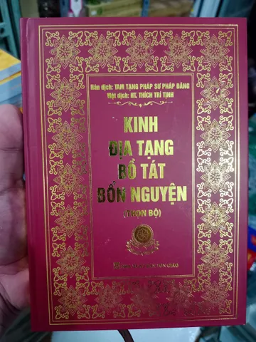 Kinh Địa Tạng thầy Trí Tịnh bìa đỏ cứng cực đẹp