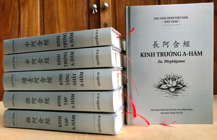 Sổ tay TRỌN BỘ 6 QUYỂN KINH A HÀM ĐẦY ĐỦ BÌA CỨNG