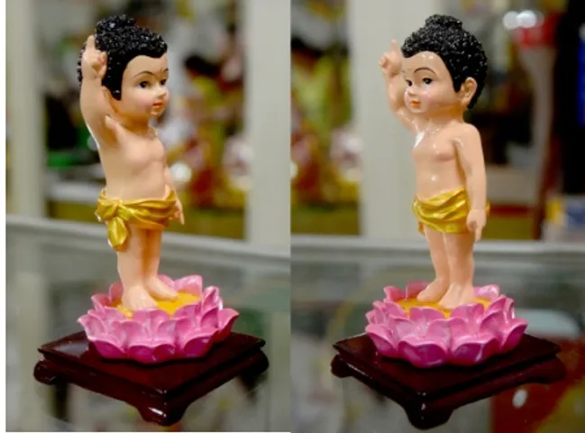 [HCM]Tượng Đức Phật Đản Sanh vẽ màu cao 13cm cực đẹp