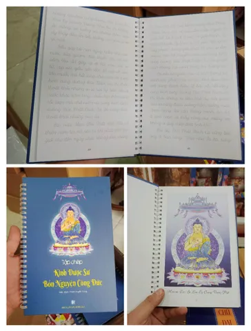 Vở chép kinh Dược Sư in mờ bìa cứng cực đẹp dương khoa shop
