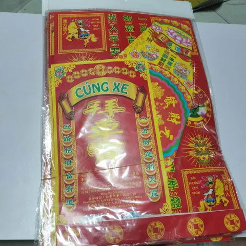 (Combo 10 bộ)Giấy cúng xe, cúng vong linh mùng 2-16 ÂL bộ lớn cực đẹp