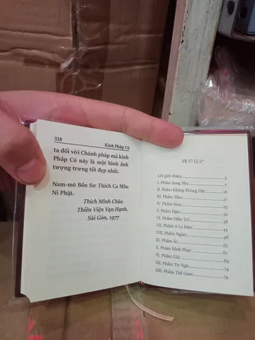 Kinh Pháp Cú size mini cầm tay bìa nâu
